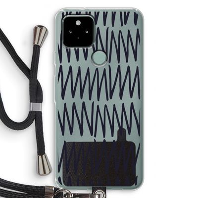 Marrakech Zigzag: Pixel 5 Transparant Hoesje met koord
