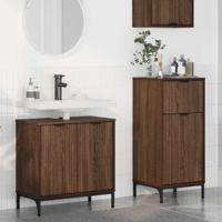 Badkamermeubelset 2 pcs bruin eikenkleur 39.5 x 36 x 88 cm