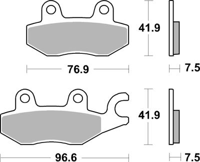 BREMBO Remblokken, voor de moto, Road Gesinterd Metaal 07KA31SA