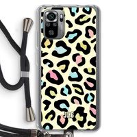 Leopard pattern: Xiaomi Redmi Note 10S Transparant Hoesje met koord Leopard pattern: Xiaomi Redmi Note 10S Transparant Hoesje met koord