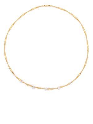 Marco Bicego collier en or jaune et blanc 18ct pavé de diamants