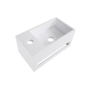 Wiesbaden Julia fontein rechts Solid surface 35 x 20 x 16 cm mat wit 36.4051