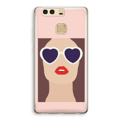 Red lips: Huawei P9 Transparant Hoesje