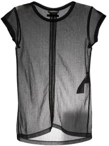 TOM FORD t-shirt à effet de transparence - Noir