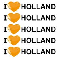 Sticker - 10x - I love Holland - 19 x 4 cm - Nederland - landenthema