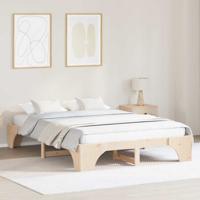 Bedframe Naturel 140 x 200 cm Massief grenenhout