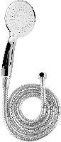 Cornat Doucheset Carballo 5S Chroom-Wit - SA330595