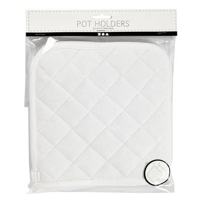 Creativ Company Pannenlappen wit 20x20cm, 1 paar