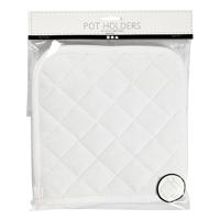 Creativ Company Pannenlappen wit 20x20cm, 1 paar