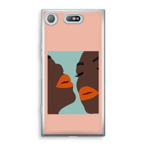 Orange lips: Sony Xperia XZ1 Compact Transparant Hoesje