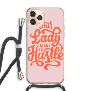 Hustle Lady: iPhone 11 Pro Max Transparant Hoesje met koord