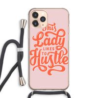 Hustle Lady: iPhone 11 Pro Max Transparant Hoesje met koord