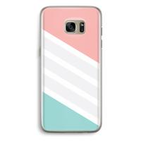 Strepen pastel: Samsung Galaxy S7 Edge Transparant Hoesje - thumbnail