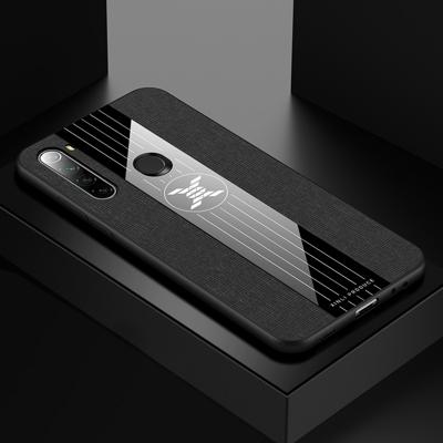 Voor Xiaomi Redmi Note 8 XINLI stiksels doek textuur schokbestendige TPU beschermhoes (zwart)