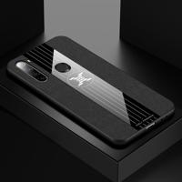 Voor Xiaomi Redmi Note 8 XINLI stiksels doek textuur schokbestendige TPU beschermhoes (zwart)
