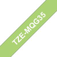 Brother TZe-MQG35 Labeltape mat Tapekleur: Appelgroen (mat) Tekstkleur: Wit 12 mm 5 m
