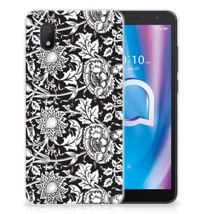 Alcatel 1B (2020) TPU Case Black Flowers