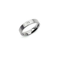 Boccia 0121-0456 Ring Titanium Zilverkleurig Maat 56