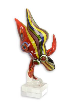 A MURANO STYLE GLASS FIGURINE OF FEMALE DANCER