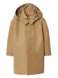 Burberry Kids trench à capuche - Marron