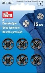 Prym Drukkers Zwart 15mm