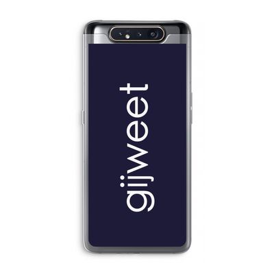 Gijweet: Samsung Galaxy A80 Transparant Hoesje