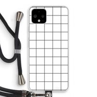 Rooster: Pixel 4 Transparant Hoesje met koord