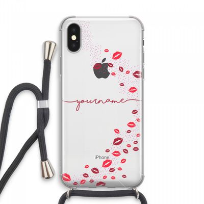 Kusjes: iPhone XS Max Transparant Hoesje met koord