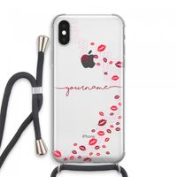 Kusjes: iPhone XS Max Transparant Hoesje met koord