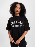 Couture Club Varsity Print Oversized T-Shirt Dames Zwart - Maat XXL - Kleur: Zwart | Soccerfanshop
