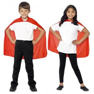 Verkleed cape - rood - met capuchon - voor kinderen - Carnaval/halloween