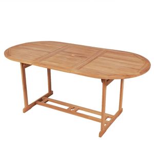 vidaXL Tuintafel 180x90x75 cm massief teakhout