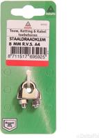 Staaldr.klem 8mm rvs - Deltafix