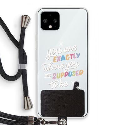 Right Place: Pixel 4 Transparant Hoesje met koord