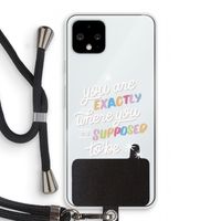 Right Place: Pixel 4 Transparant Hoesje met koord