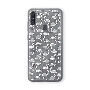 Zwanen: Samsung Galaxy A11 Transparant Hoesje