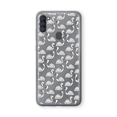 Zwanen: Samsung Galaxy A11 Transparant Hoesje