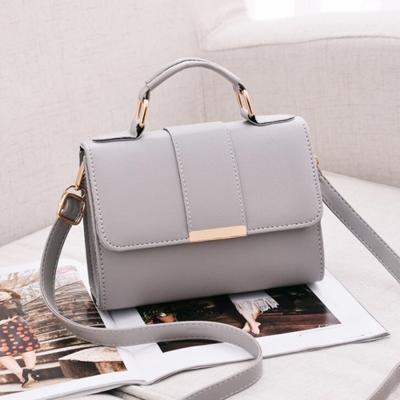 Vrouwen tas lederen handtassen PU schoudertas kleine flap Crossbodytassen voor vrouwen Messenger Bags (grijs)