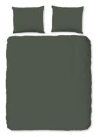 Pure Dekbedovertrek "uni dessin" - Groen - (200x200/220 cm) - Microfiber