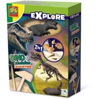 2 in 1 dinosaurus- en skeletgraven - T-rex - SES CREATIVE