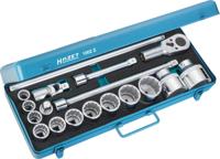 HAZET Dopsleutelset 1002Z · 3/4 inch (20 mm) vierkant hol · 18-delig · 22 - 60