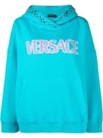 Versace hoodie à logo imprimé - Bleu