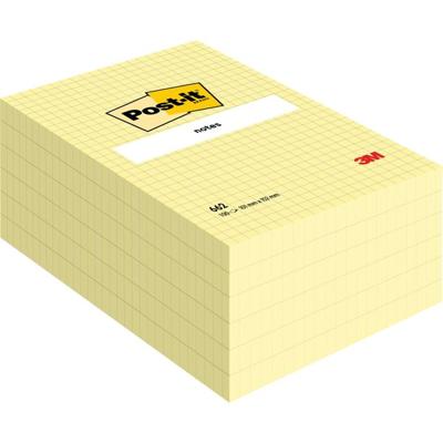 Memoblok post-it 662 102x152mm ruit geel | 6 stuks Memoblok post-it 662 102x152mm ruit geel | 6 stuks