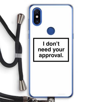 Don't need approval: Xiaomi Mi Mix 3 Transparant Hoesje met koord