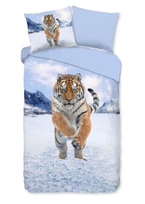 Good Morning Dekbedovertrek "tijger in de sneeuw" - Multi - (140x200/220 cm) - Katoen Flanel Good Morning Dekbedovertrek "tijger in de sneeuw" - Multi - (140x200/220 cm) - Katoen Flanel