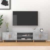 Tv-meubel 180x31,5x40 cm bewerkt hout betongrijs - thumbnail