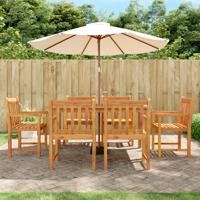 Tuinstoelen 6 st 56x55,5x90 cm massief acaciahout
