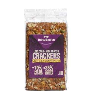 Less carb-high protein crackers zonnebl/pompoenpit
