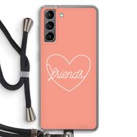 Friends heart: Samsung Galaxy S21 Transparant Hoesje met koord