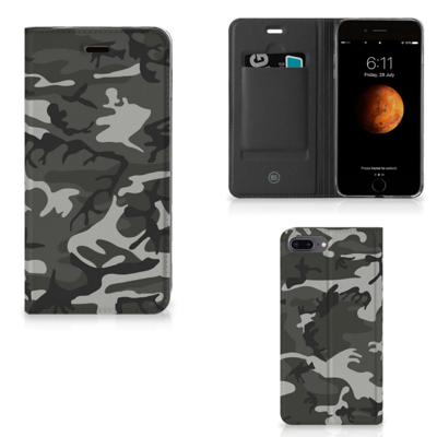 Apple iPhone 7 Plus | 8 Plus | Hoesje met Magneet | Army Light